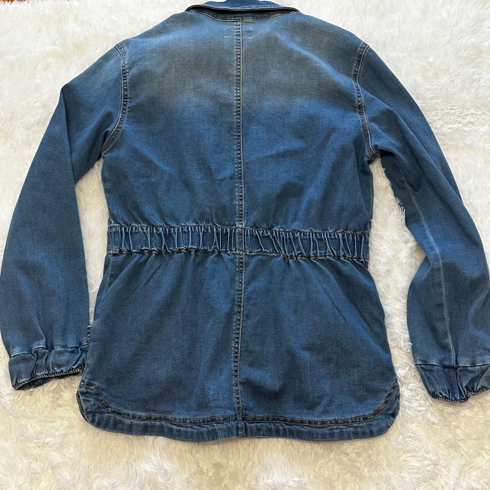 Knox Rose Blue Denim Zip-Front Jacket - Picture 11 of 12